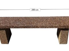 Banca din beton cu aspect de piatra de rau